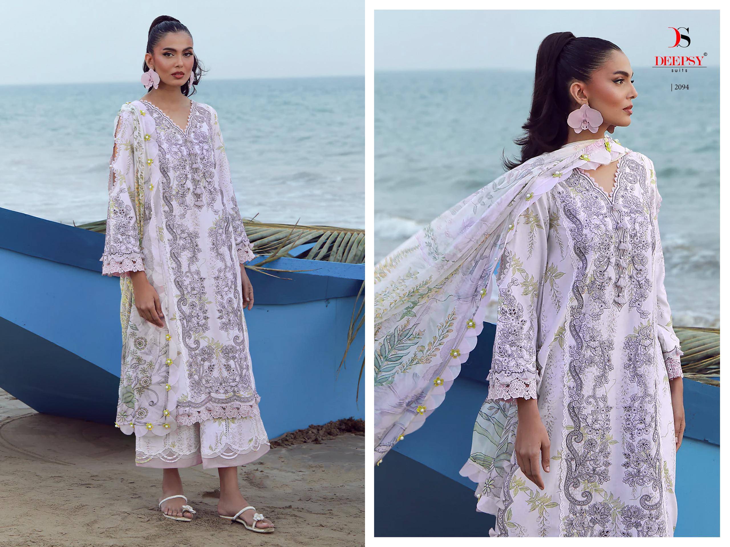 Jade Flora Premium-2 by DEEPSY SUITS 2091 to 2098 series Indian Pakistani ethnic wear Pure cotton At Wholesale Price